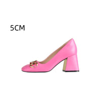WW Retro Mary Jane Schuhe mit dicken hohen Absätzen und Schnallen