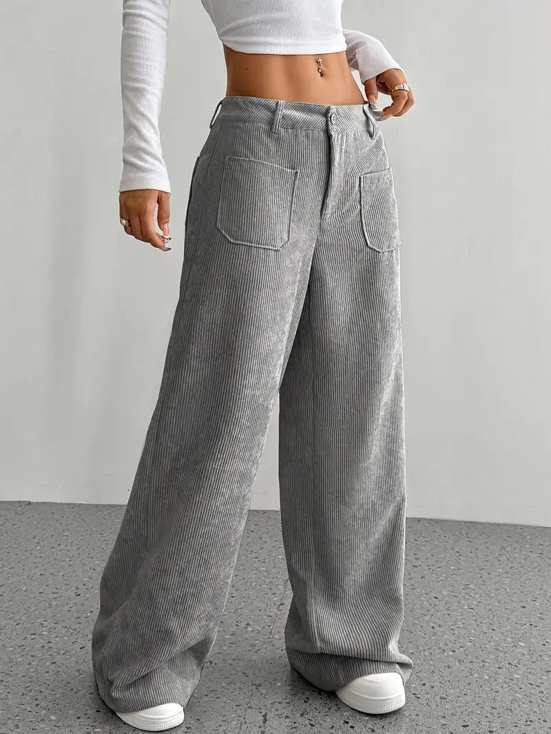 W&W Mode | Cordhose Mit Weitem Bein Für Frauen