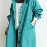 Übergroße Kapuzen-Windbreaker-Regenjacke