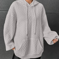 Kathryn™ - Übergroßer Pullover mit Kapuze und Kordelzug mit Kordelzug