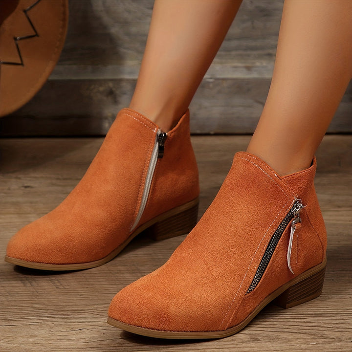 W&W Mode - elegante spitze Stiefeletten mit Absatz und Reißverschluss