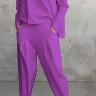 WW | Hosenanzug Mit Langen Ärmeln Für Frauen, Unregelmäßiges Design