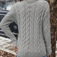 WW | Rollkragenpullover im Kabelstrick Design