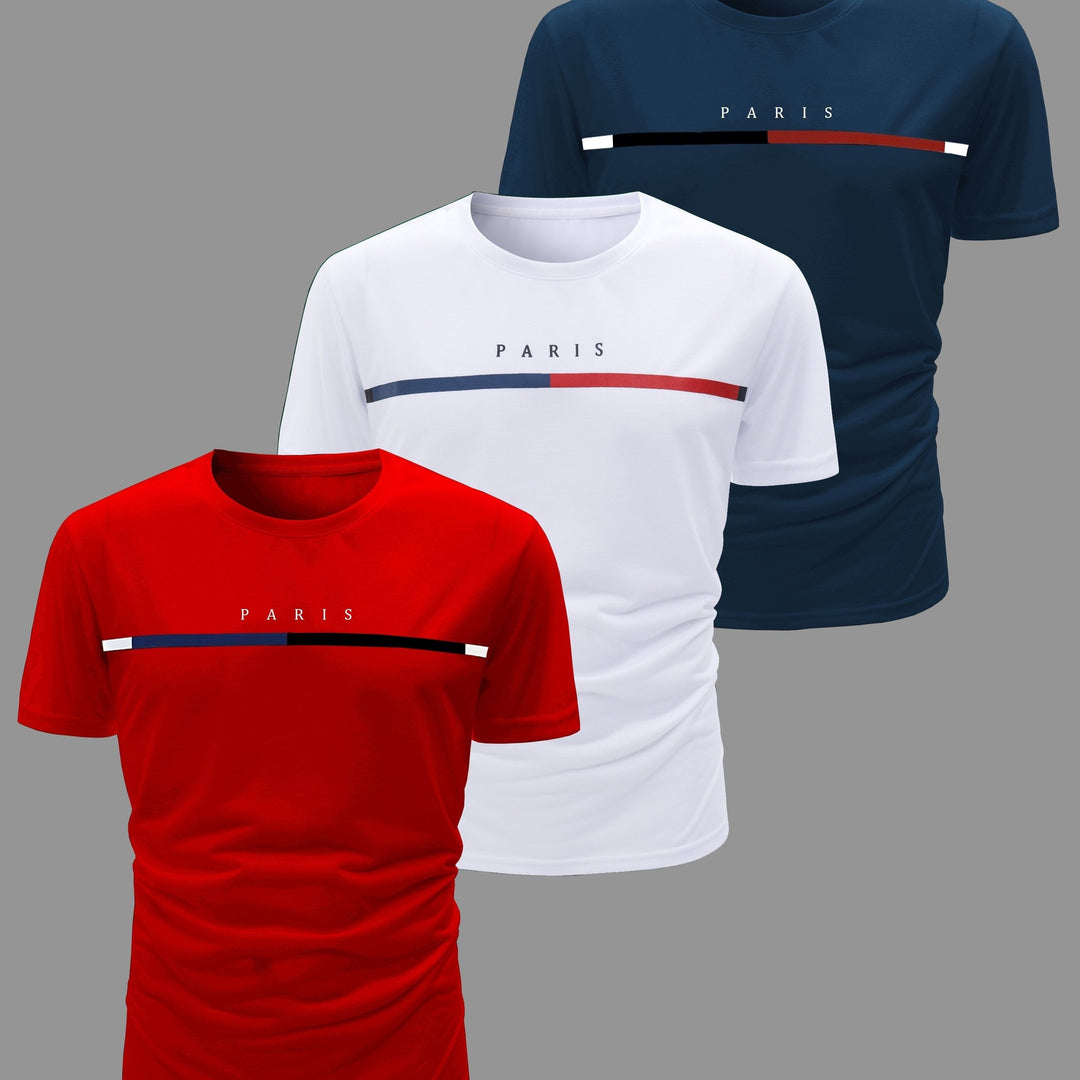 W&W Mode | 3 Pack Herren Lässig Kurzarm T-shirts