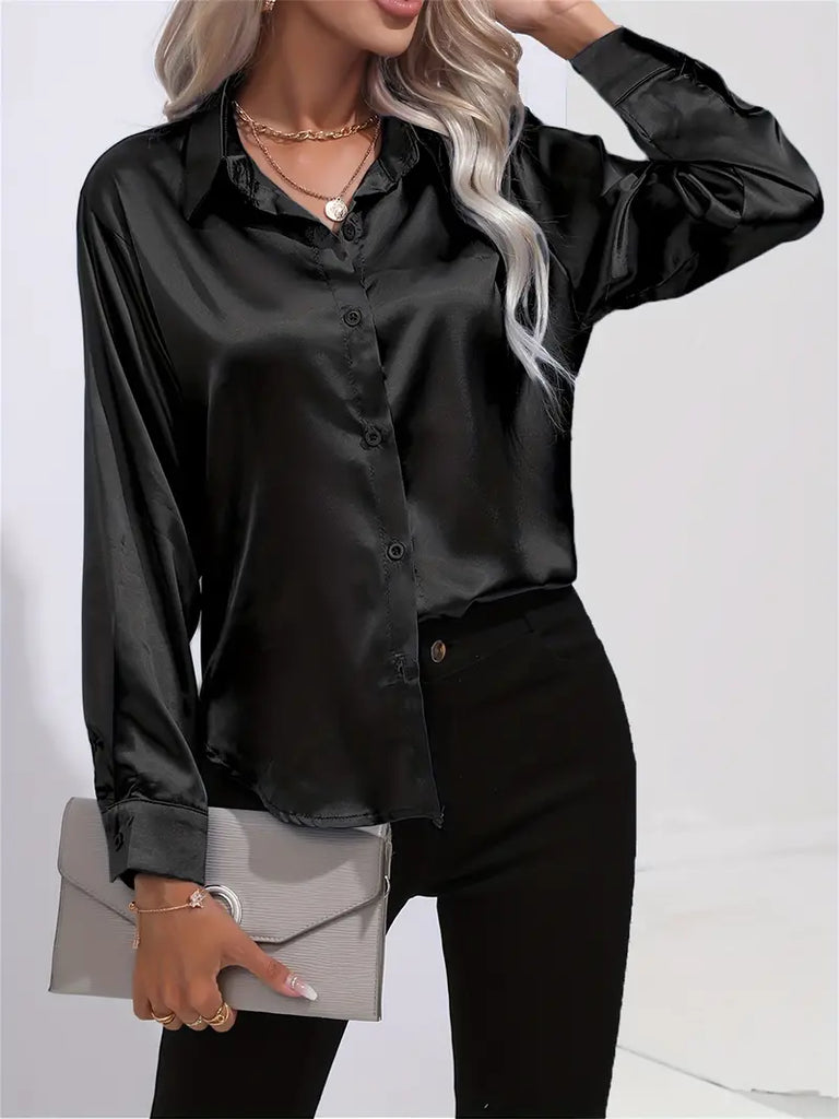 WW | Luxuriöse Satinbluse