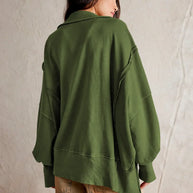 WW - Lässiges Sweatshirt Mit Knöpfen Und Lampenärmeln