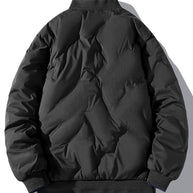 WW | Baseballkragen Reißverschluss Solides Fleece Mit Taschen Winterjacke Für Herren - Perfekt für Outdoor-Aktivitäten