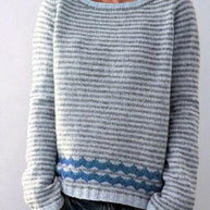 WW | skandinavischer Pullover - weicher grauer norwegischer Damenpulli