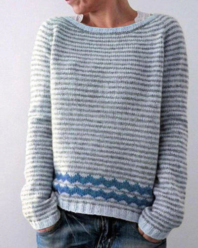 WW | skandinavischer Pullover - weicher grauer norwegischer Damenpulli