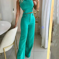 WW | Satz Aus Ärmelloses Oberteil Und Hose Mit Hoher Taille
