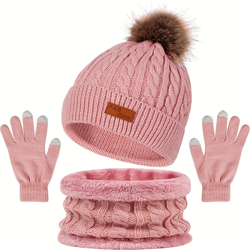 WOLFF | Lässiges Winter Essential Mütze und Handschuh Set für Frauen