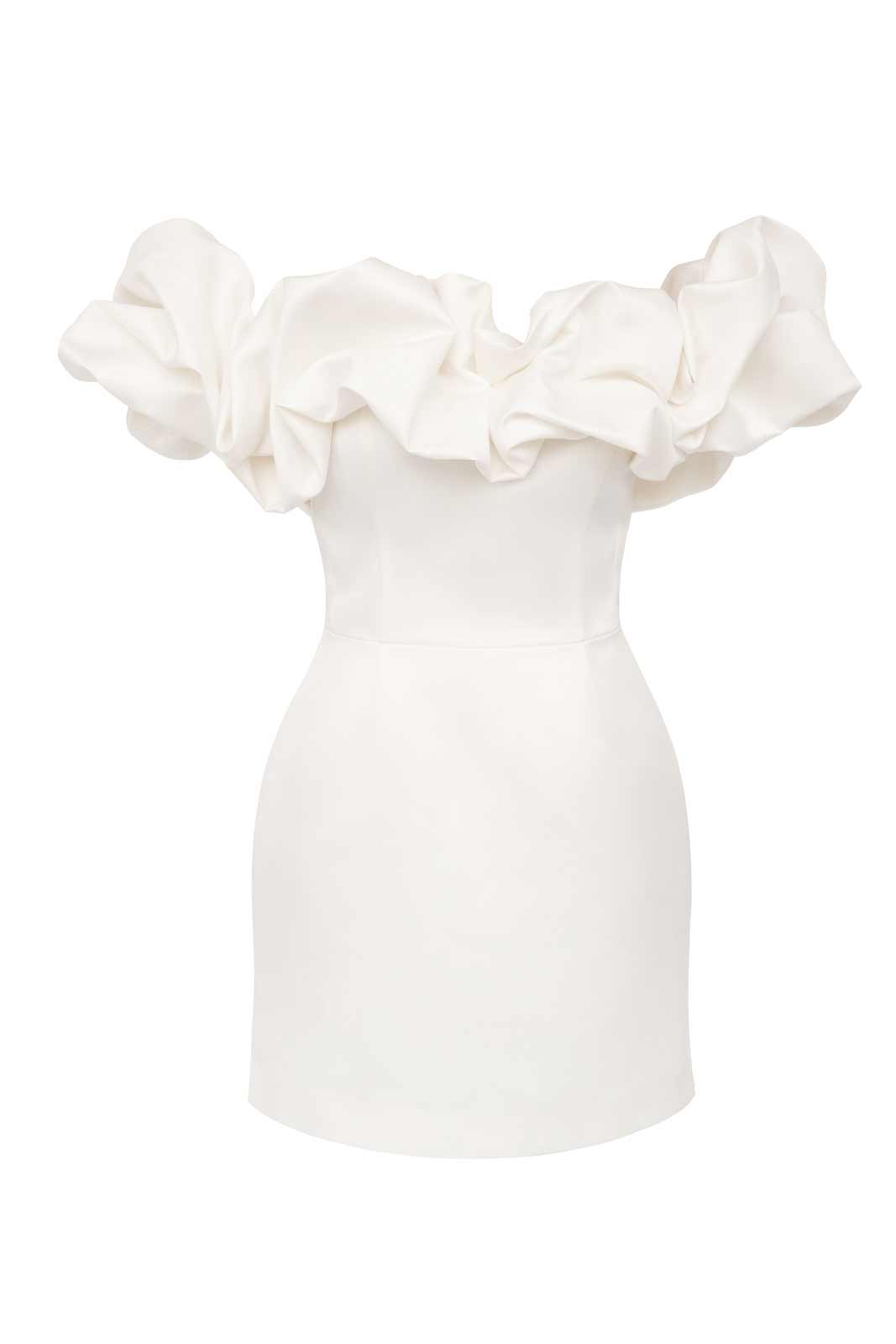 W&W Mode | Schulterfreies Minikleid Mit Rüschen