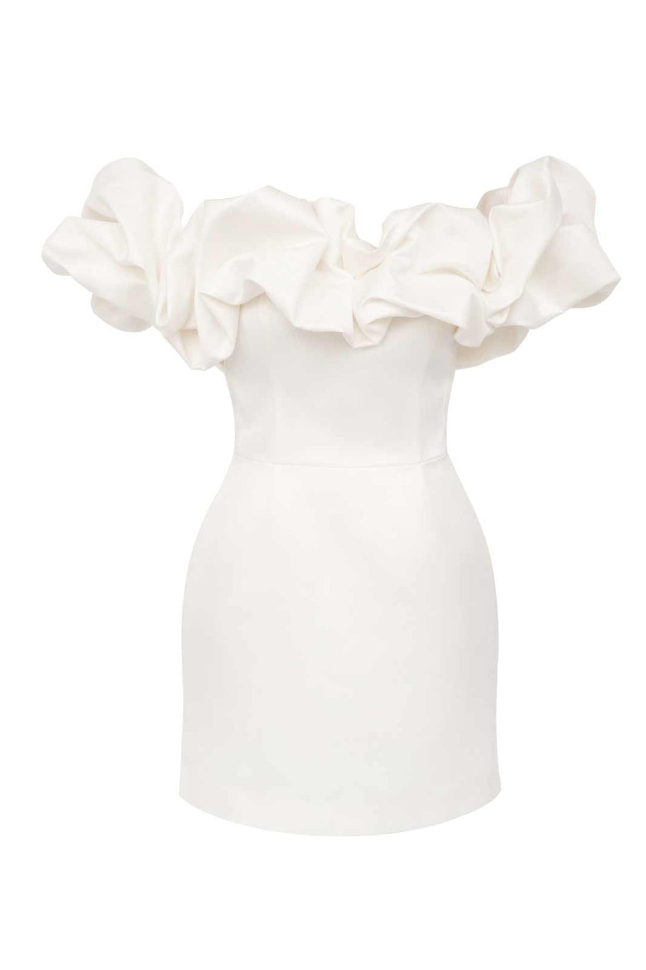 WW | Schulterfreies Minikleid Mit Rüschen