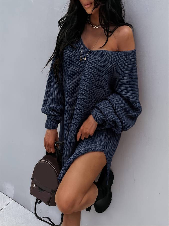 WW - Übergroßes Strickkleid