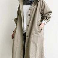 Trenchcoat mit Kapuze und Kordelzug