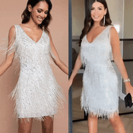 WW | Slip Kleid mit V Ausschnitt