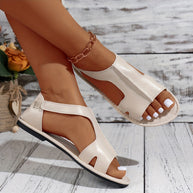 WW | Sandalen mit Elastischem Riemen, Leichte Flache Sommerschuhe