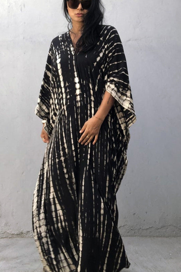 W&W Mode Freely – Lockeres Überwurfkleid im Batik-Boho-Stil