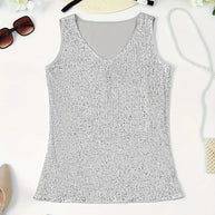 WW | Elegantes Ärmelloses Top mit Pailletten