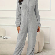 WW | Kapuzen-Lounge-Jumpsuit Für Stilvollen Winterkomfort Für Frauen