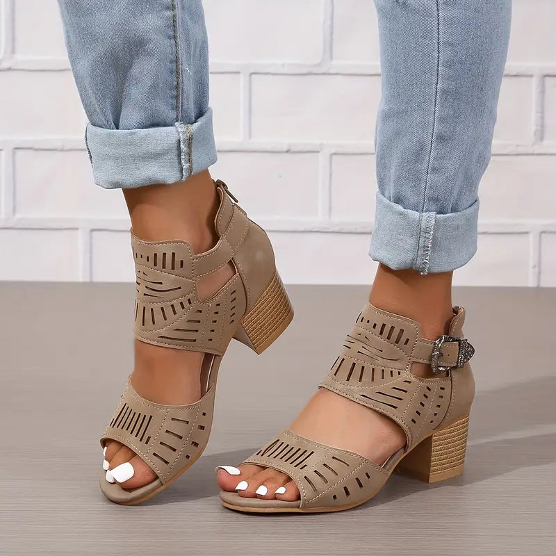 W&W Mode | Damen Sandalen Mit Klobigen Absätzen