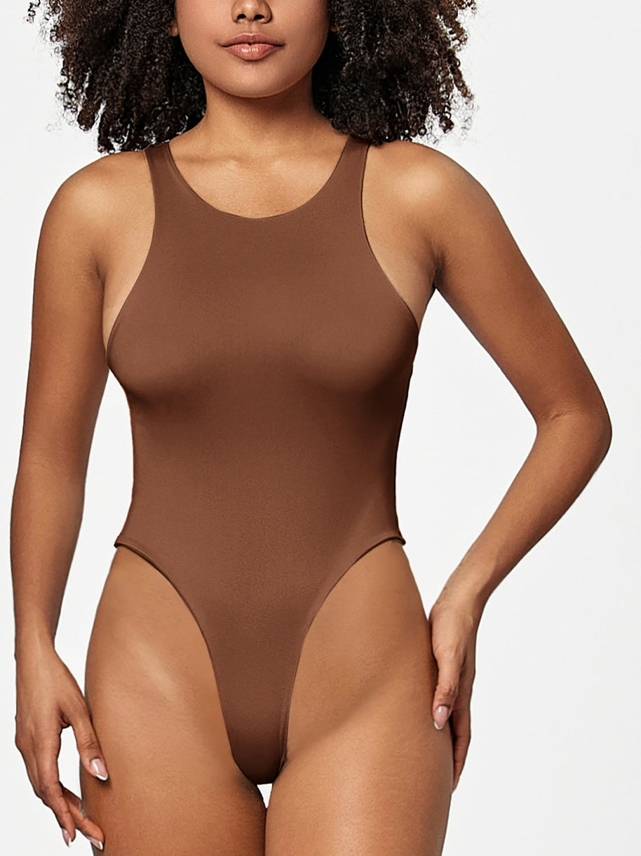 WW | Vollgröße Rundhalsweite Träger Bodysuit