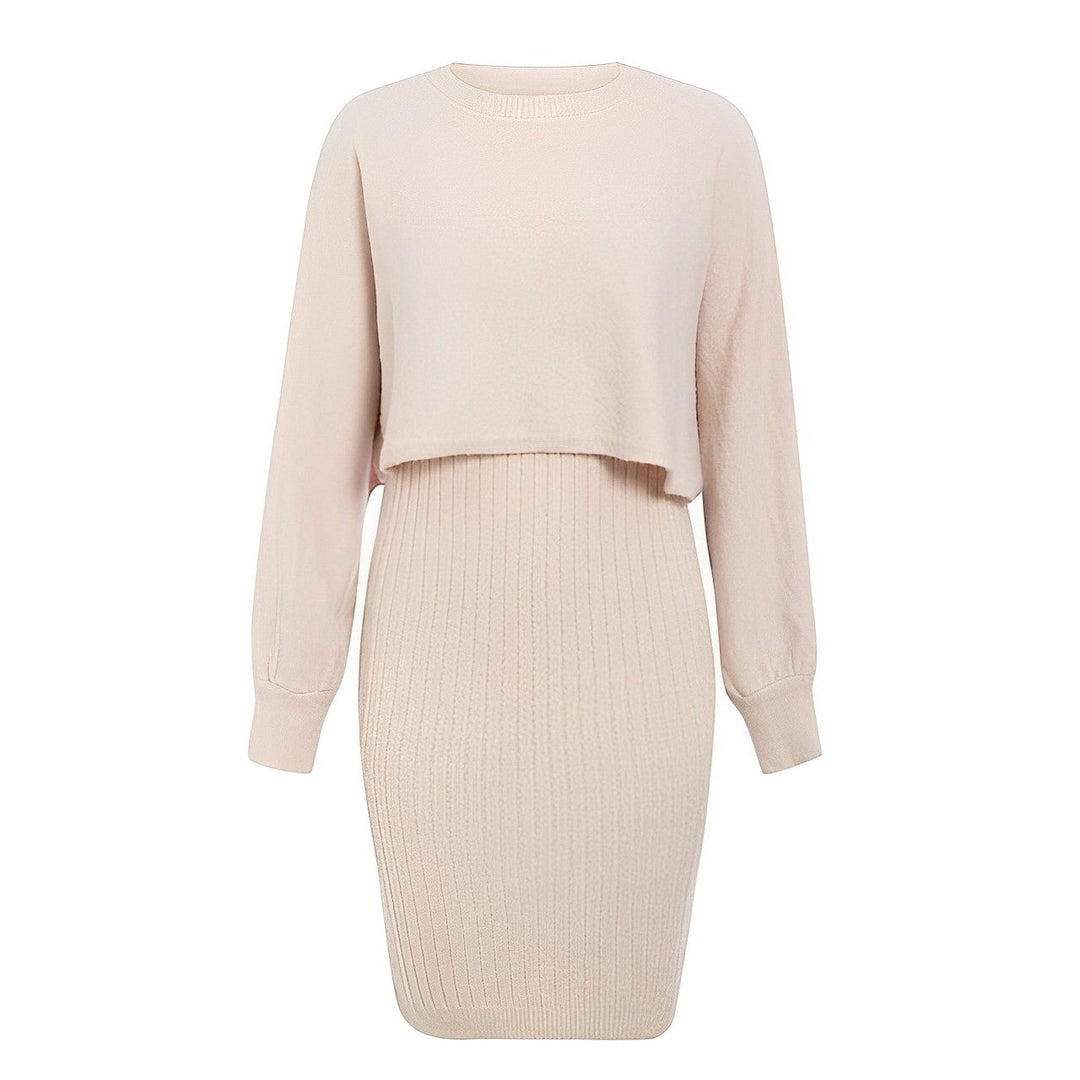 W&W Mode | 2|Teiliges Strickkleid Mit Flügelärmeln
