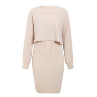 WW | 2|Teiliges Strickkleid Mit Flügelärmeln