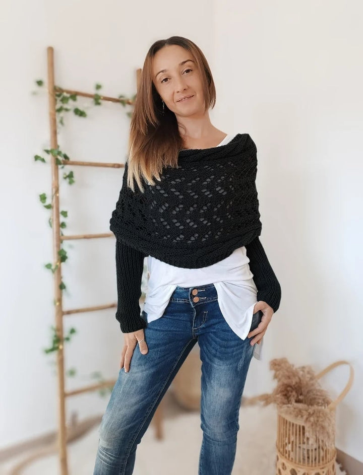 W&W Mode | Schal - eleganter Damen gewebter Überwurf
