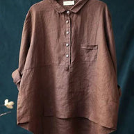 WW | Damen Leinen Langarmshirt