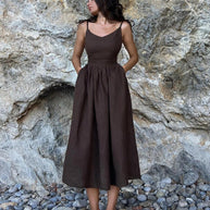 WW | Vintage Leinen Strandkleid
