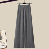 Einfarbige graue Hose