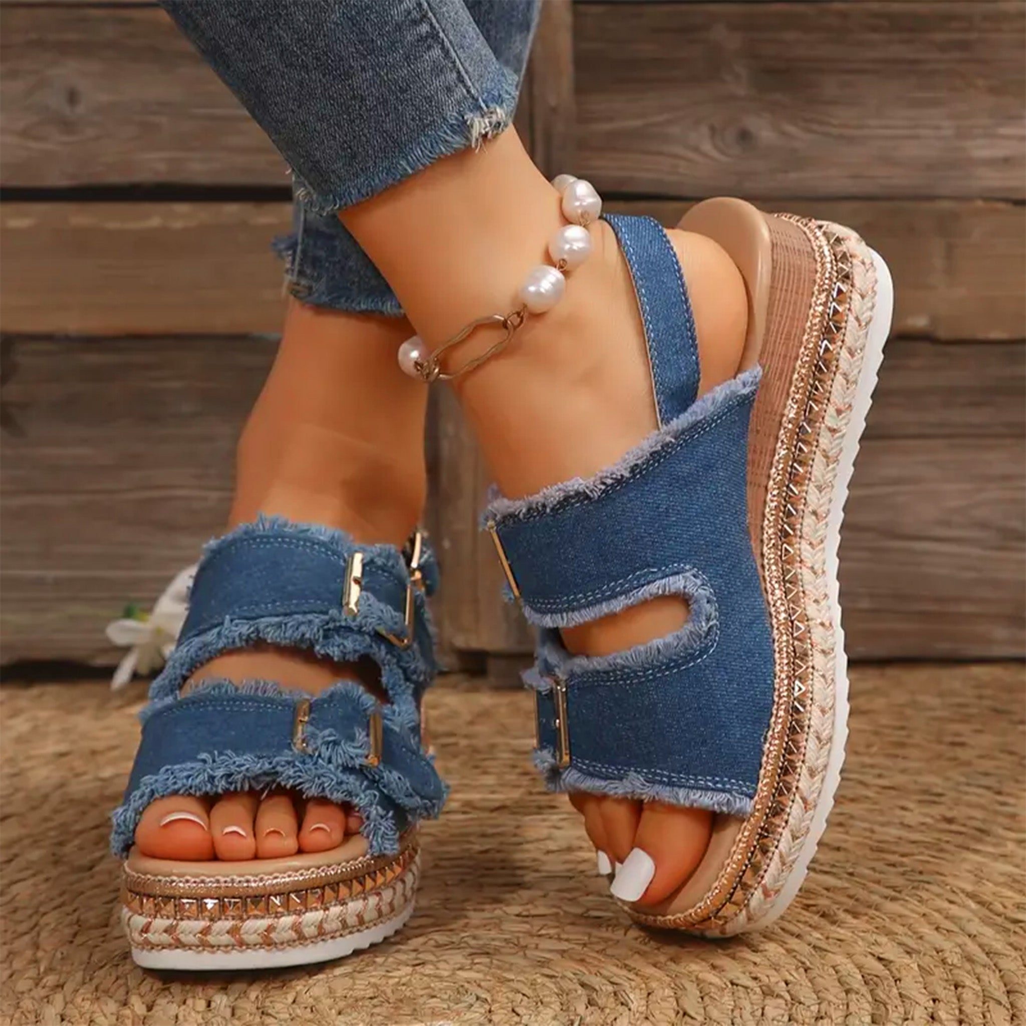 WW | Lässige Denim Wedges