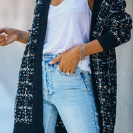Elegante und lässige Winter-Strickjacke