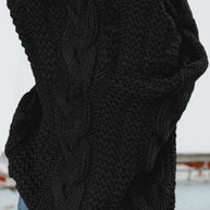 WW Gedrehter Strick Langarmpullover