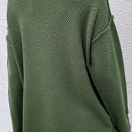 WW Solid Color Übergrößen V-Ausschnitt Pullover