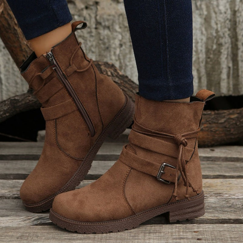 W&W Mode | Casual Damenstiefel mit Schnalle
