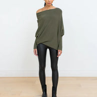 WW | Asymmetrischer Damenpullover mit eleganter Drapierung