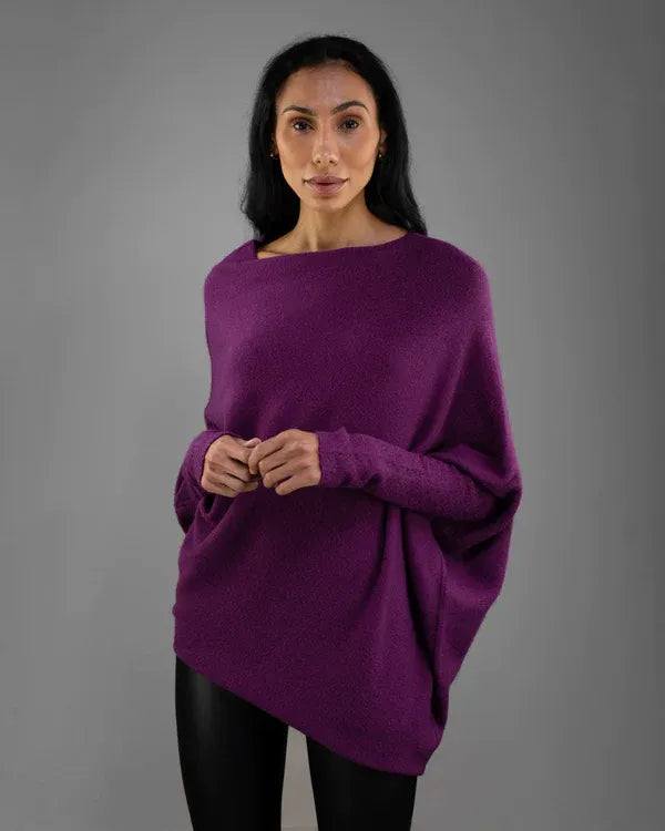 W&W Mode | Asymmetrischer Damenpullover mit eleganter Drapierung