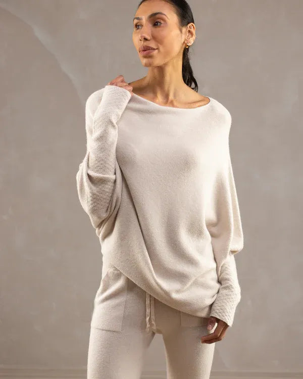 WW | Asymmetrischer Damenpullover mit eleganter Drapierung