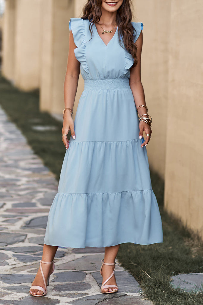 WW | Ärmellose Tunika Laget Flowy Midi Kleid