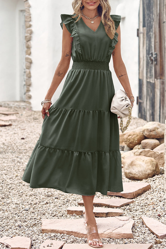WW | Ärmellose Tunika Laget Flowy Midi Kleid