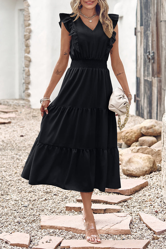 WW | Ärmellose Tunika Laget Flowy Midi Kleid