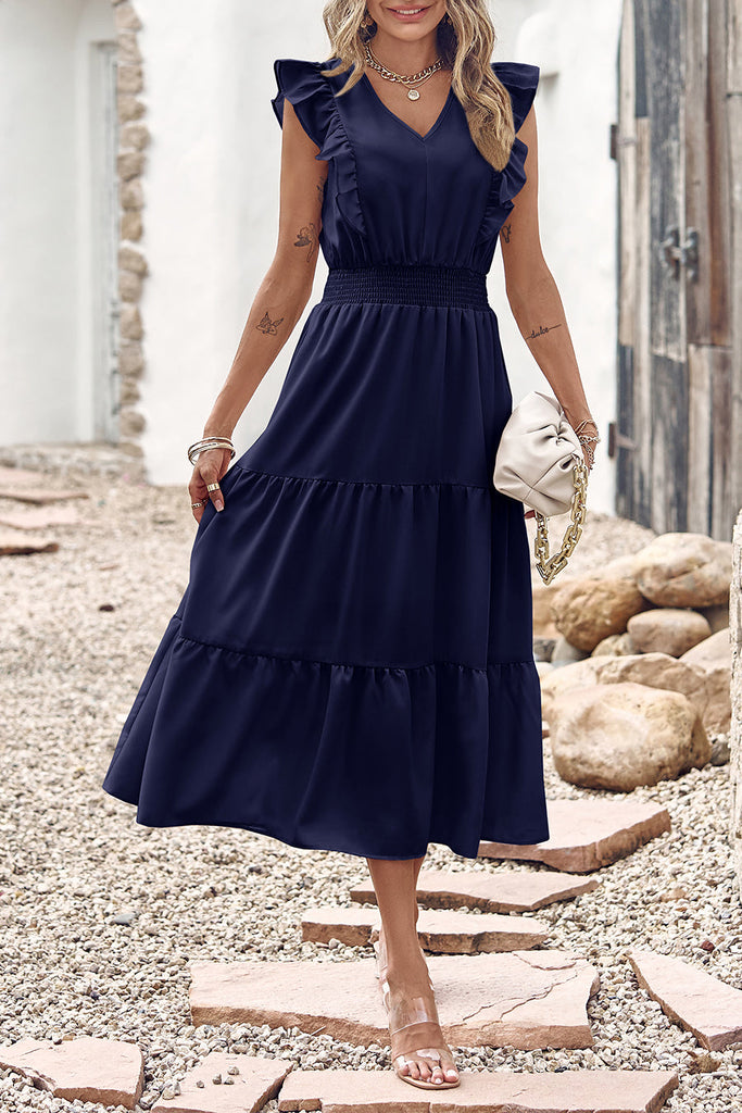 WW | Ärmellose Tunika Laget Flowy Midi Kleid