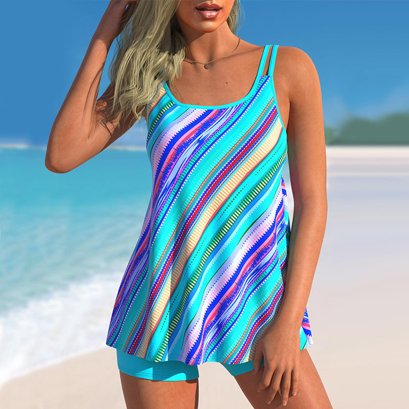 WW | Tankini Satz Mit Streifendruck