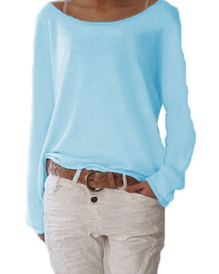 W&W Mode | Eleganter Leichter Pullover Mit Rundhalsausschnitt
