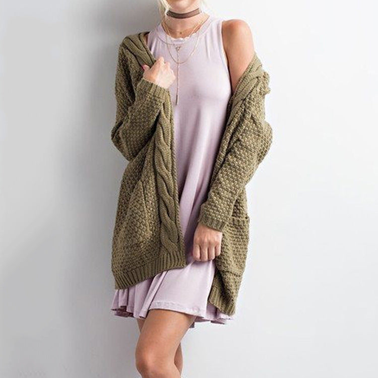 Damen Strickcardigan mit gemütlicher Oversized-Passform und Taschen WW