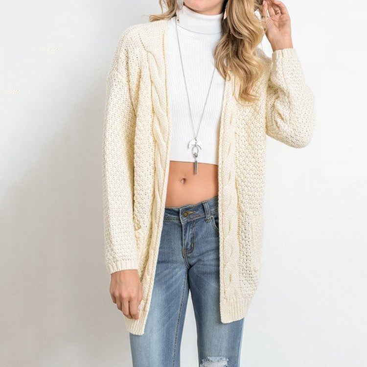 Damen Strickcardigan mit gemütlicher Oversized-Passform und Taschen WW