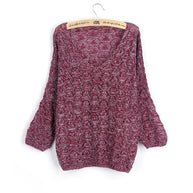 Damen Strickpullover mit V-Ausschnitt und luftiger Lochstruktur WW