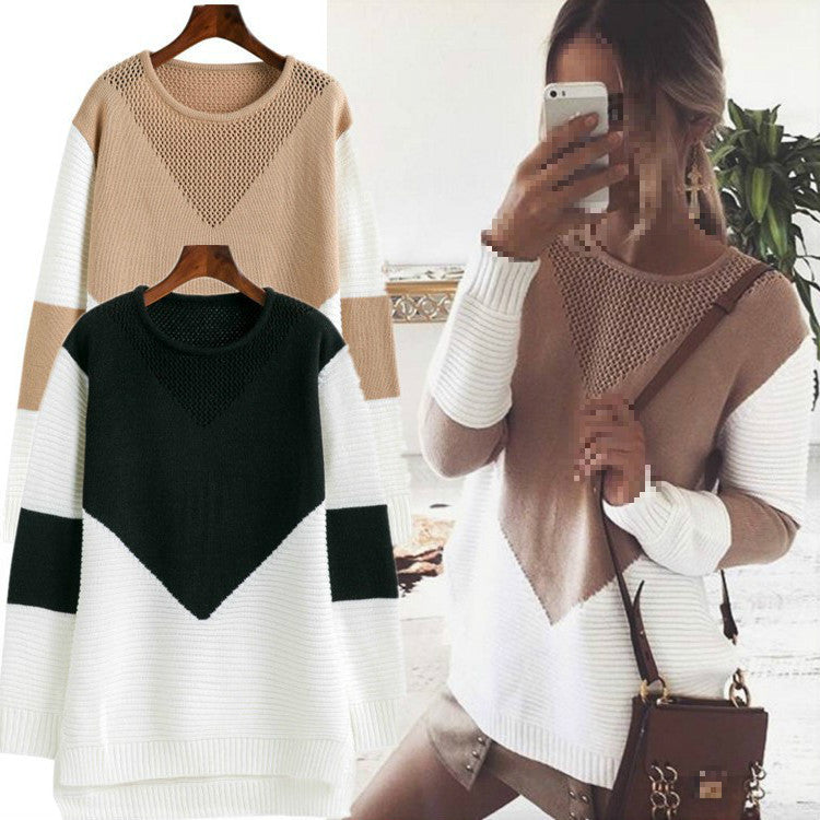 Damen Strickpullover mit strukturiertem Oberteil und modernem Schnitt WW